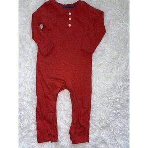 Primary Toddler Sz. 12/18 Mo. Washed Red One Pc. Romper. Adorable